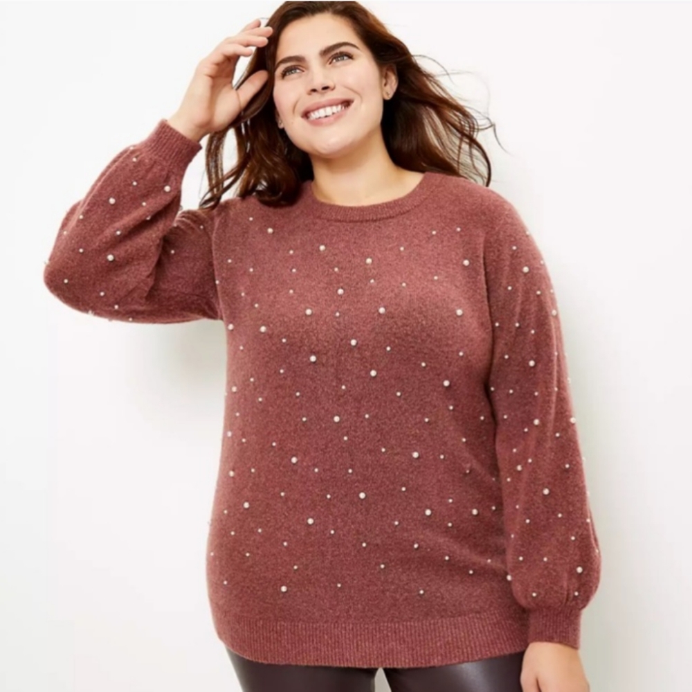 NWT 16/18 Loft Pearlized Sweater